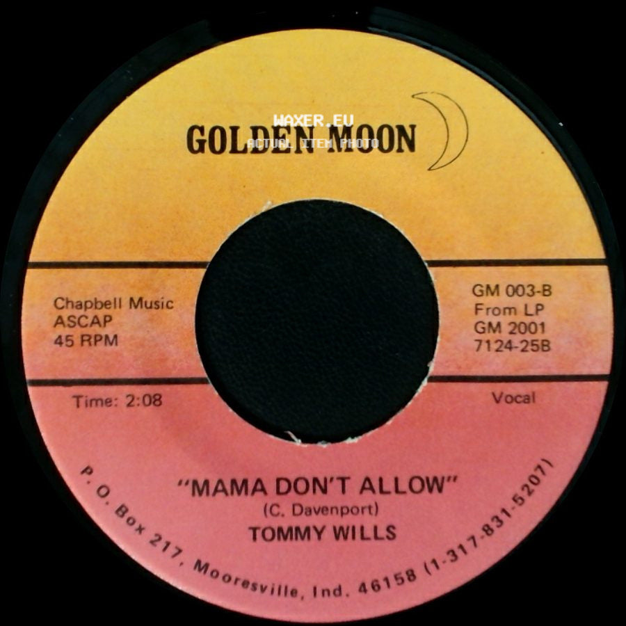 Tommy Wills - Cotton Eyed Joe / Mama Don't Allow side B
