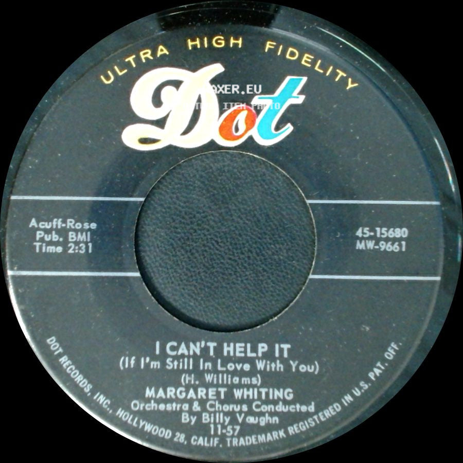 Margaret Whiting - I Can't Help It (If I'm Still In Love With You) / That's Why I Was Born side A
