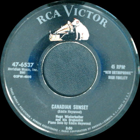 Hugo Winterhalter's Orchestra And Chorus / Hugo Winterhalter And His Orchestra - This Is Real (We're In Love, We're In Love, We're In Love) / Canadian Sunset side B