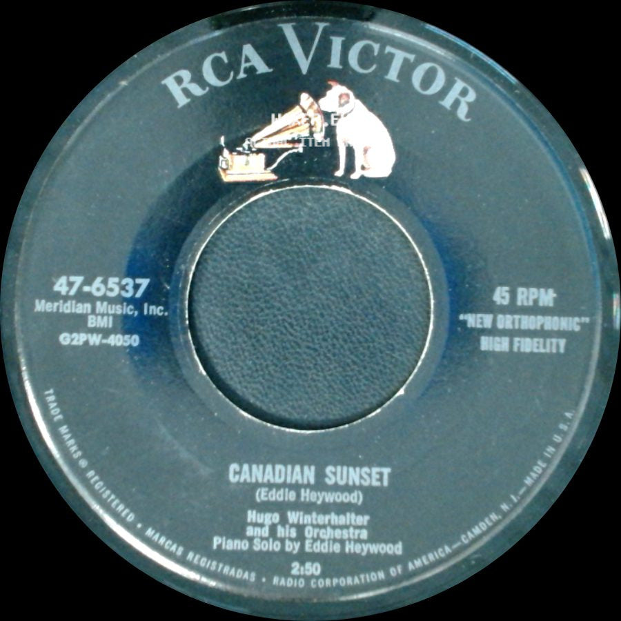 Hugo Winterhalter's Orchestra And Chorus / Hugo Winterhalter And His Orchestra - This Is Real (We're In Love, We're In Love, We're In Love) / Canadian Sunset side B