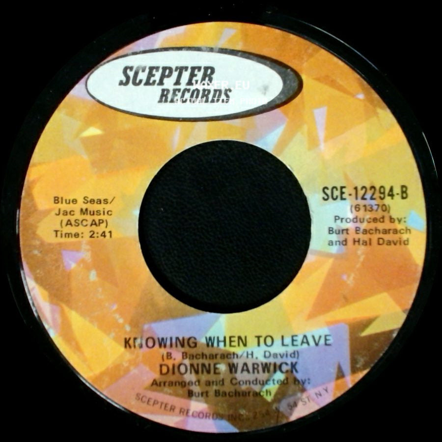 Dionne Warwick - Knowing When To Leave / Make It Easy On Yourself side A