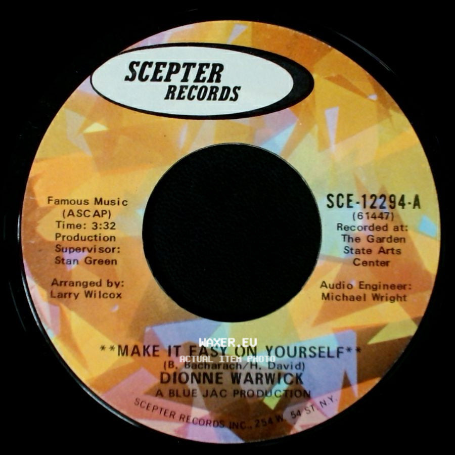 Dionne Warwick - Knowing When To Leave / Make It Easy On Yourself side B