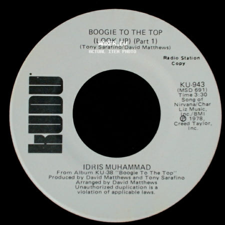 Idris Muhammad - Boogie To The Top (Look Up) (Part 1) / Boogie To The Top (Look Up) (Part 1) side B