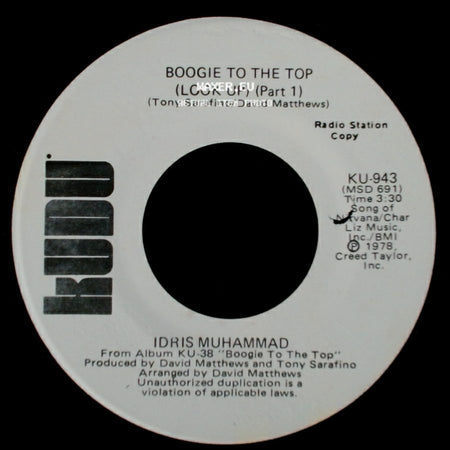 Idris Muhammad - Boogie To The Top (Look Up) (Part 1) / Boogie To The Top (Look Up) (Part 1) side A