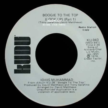 Idris Muhammad - Boogie To The Top (Look Up) (Part 1) / Boogie To The Top (Look Up) (Part 1) side B