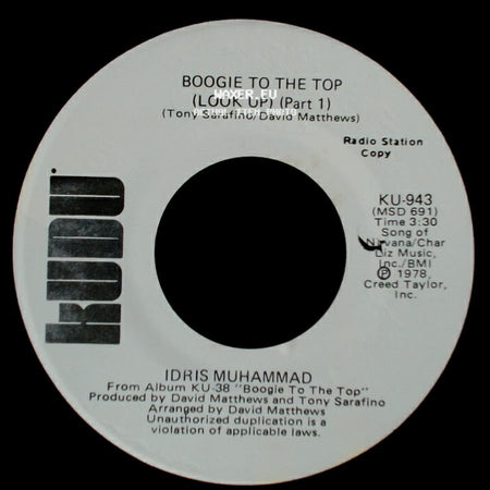 Idris Muhammad - Boogie To The Top (Look Up) (Part 1) / Boogie To The Top (Look Up) (Part 1) side A
