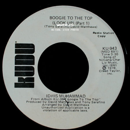 Idris Muhammad - Boogie To The Top (Look Up) (Part 1) / Boogie To The Top (Look Up) (Part 1) side A