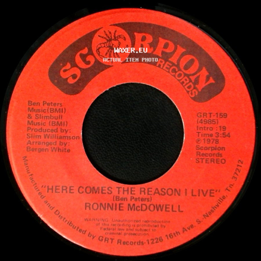 Ronnie Mcdowell - Here Comes The Reason I Live / Travelin', Wanderin' Man side A
