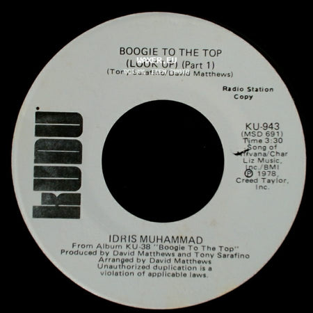 Idris Muhammad - Boogie To The Top (Look Up) (Part 1) / Boogie To The Top (Look Up) (Part 1) side B