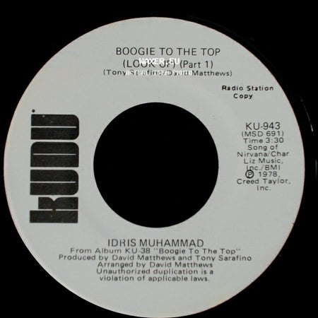 Idris Muhammad - Boogie To The Top (Look Up) (Part 1) / Boogie To The Top (Look Up) (Part 1) side A