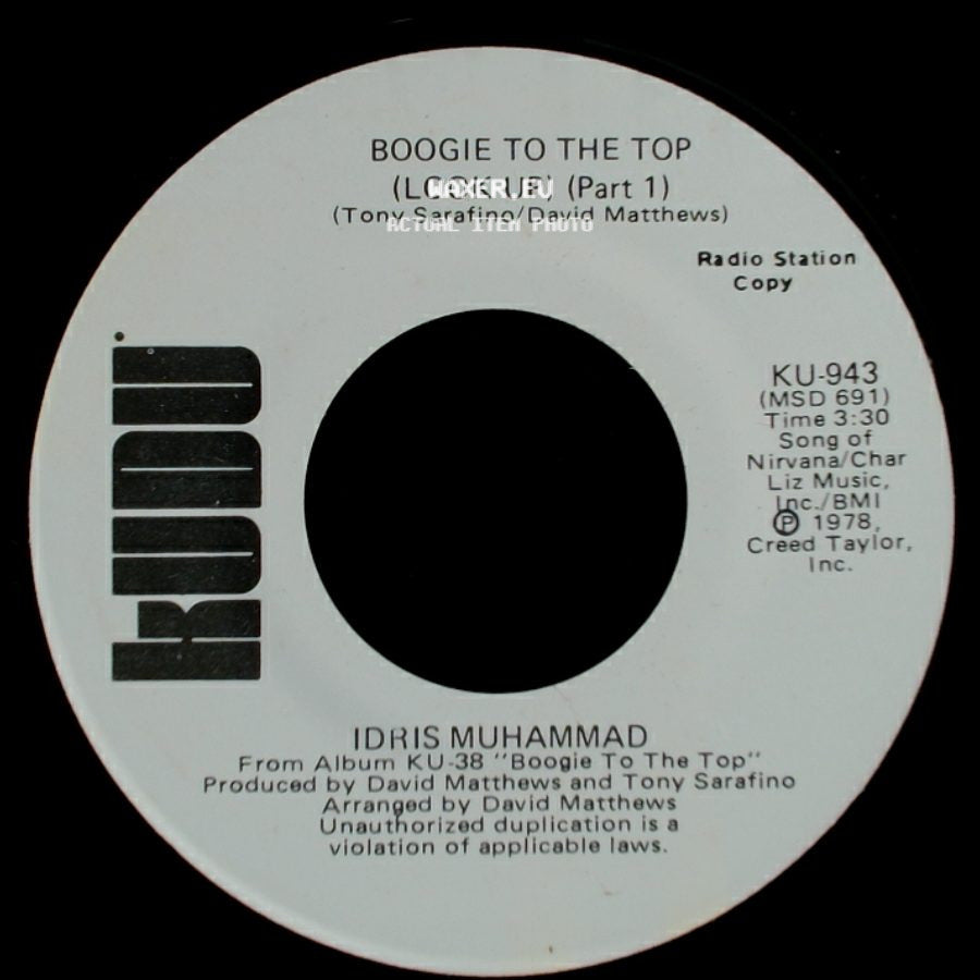 Idris Muhammad - Boogie To The Top (Look Up) (Part 1) / Boogie To The Top (Look Up) (Part 1) side A