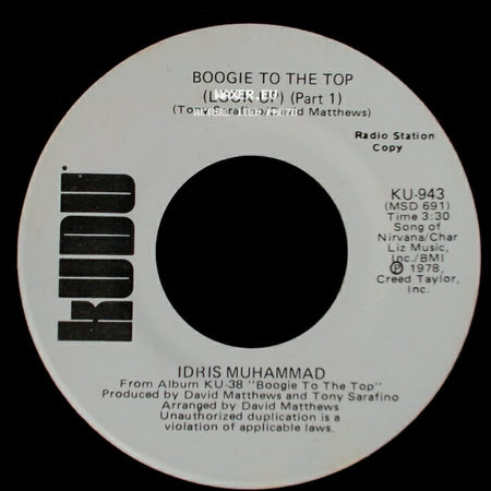 Idris Muhammad - Boogie To The Top (Look Up) (Part 1) / Boogie To The Top (Look Up) (Part 1) side A