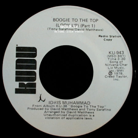 Idris Muhammad - Boogie To The Top (Look Up) (Part 1) / Boogie To The Top (Look Up) (Part 1) side B