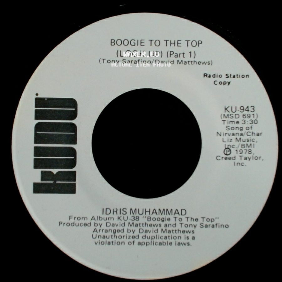 Idris Muhammad - Boogie To The Top (Look Up) (Part 1) / Boogie To The Top (Look Up) (Part 1) side A