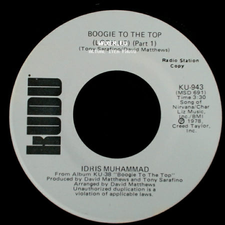 Idris Muhammad - Boogie To The Top (Look Up) (Part 1) / Boogie To The Top (Look Up) (Part 1) side A