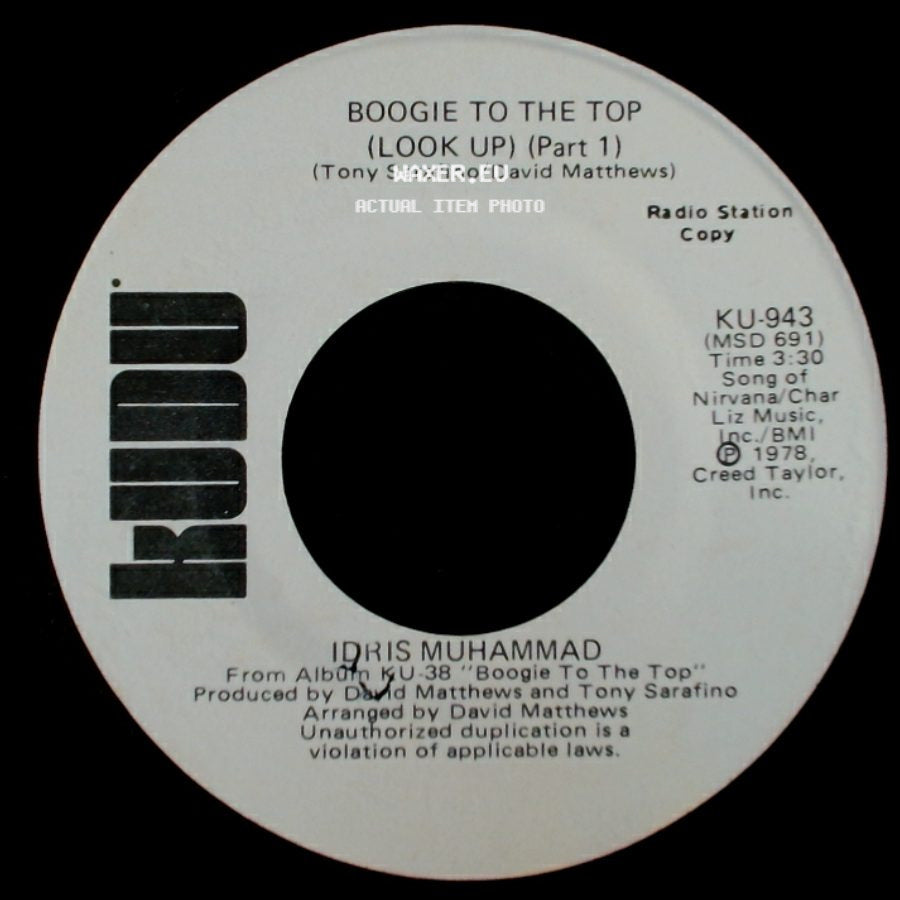 Idris Muhammad - Boogie To The Top (Look Up) (Part 1) / Boogie To The Top (Look Up) (Part 1) side B