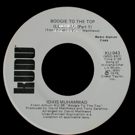 Idris Muhammad - Boogie To The Top (Look Up) (Part 1) / Boogie To The Top (Look Up) (Part 1) side A