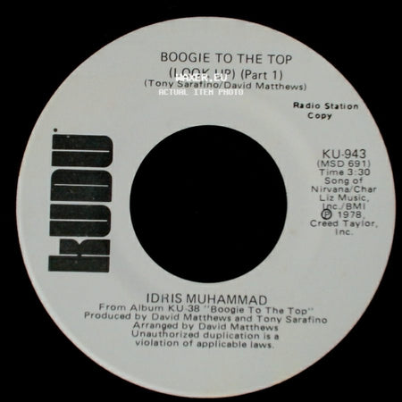 Idris Muhammad - Boogie To The Top (Look Up) (Part 1) / Boogie To The Top (Look Up) (Part 1) side B