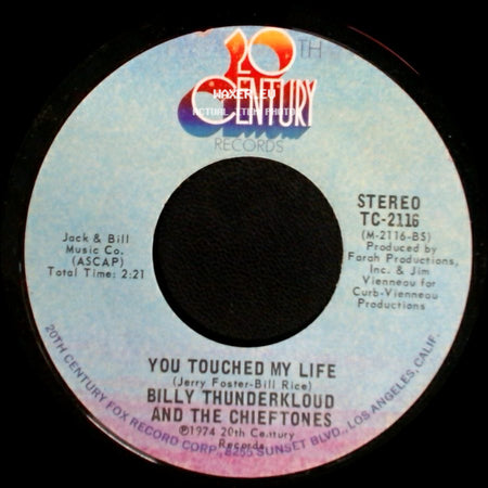 Billy Thunderkloud And The Chieftones - You Touched My Life / Come To Me side A