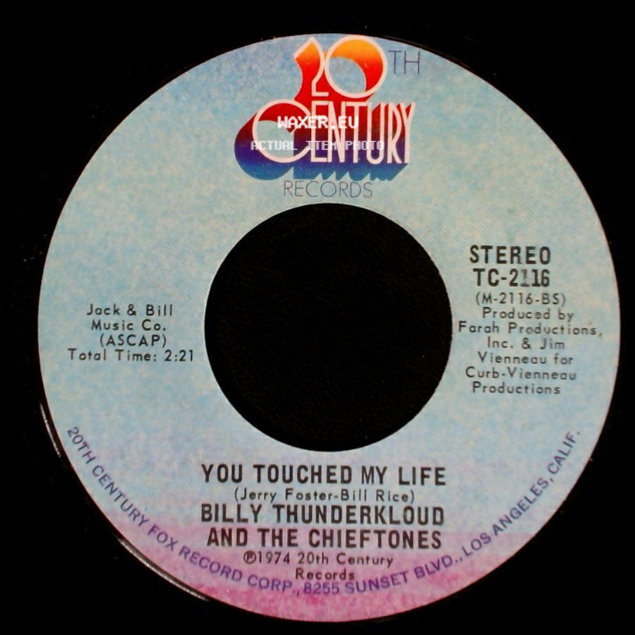 Billy Thunderkloud And The Chieftones - You Touched My Life / Come To Me side A