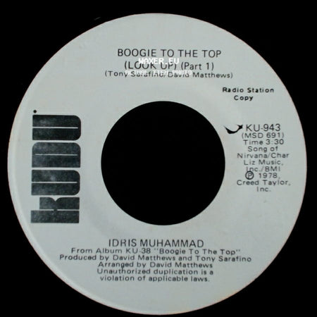Idris Muhammad - Boogie To The Top (Look Up) (Part 1) / Boogie To The Top (Look Up) (Part 1) side A