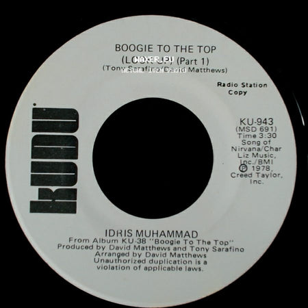 Idris Muhammad - Boogie To The Top (Look Up) (Part 1) / Boogie To The Top (Look Up) (Part 1) side B