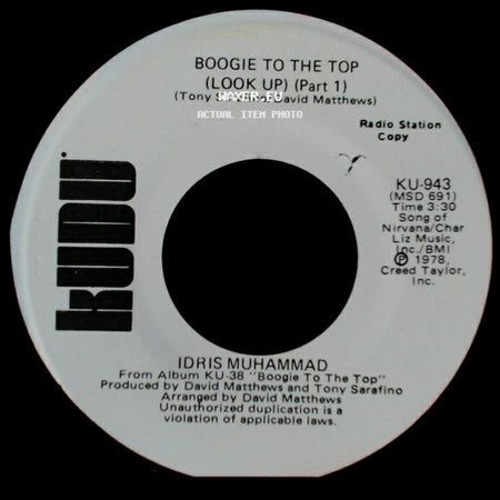 Idris Muhammad - Boogie To The Top (Look Up) (Part 1) / Boogie To The Top (Look Up) (Part 1) side B