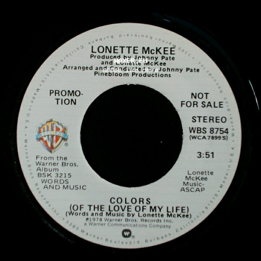 Lonette Mckee - Colors (Of The Love Of My Life) / Colors (Of The Love Of My Life) side A