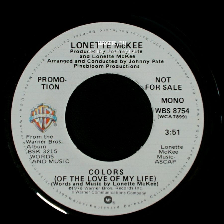 Lonette Mckee - Colors (Of The Love Of My Life) / Colors (Of The Love Of My Life) side B