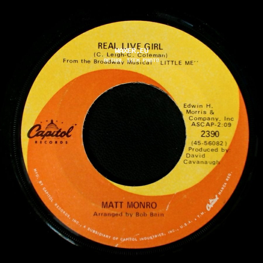 Matt Monro - Real Live Girl / When Joanna Loved Me side A