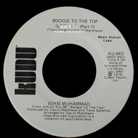 Idris Muhammad - Boogie To The Top (Look Up) (Part 1) / Boogie To The Top (Look Up) (Part 1) side B