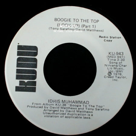 Idris Muhammad - Boogie To The Top (Look Up) (Part 1) / Boogie To The Top (Look Up) (Part 1) side B