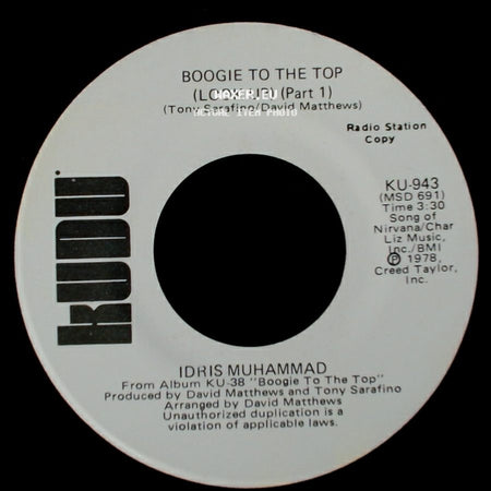 Idris Muhammad - Boogie To The Top (Look Up) (Part 1) / Boogie To The Top (Look Up) (Part 1) side B