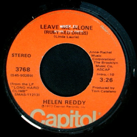 Helen Reddy - Leave Me Alone (Ruby Red Dress) / The Old Fashioned Way side A