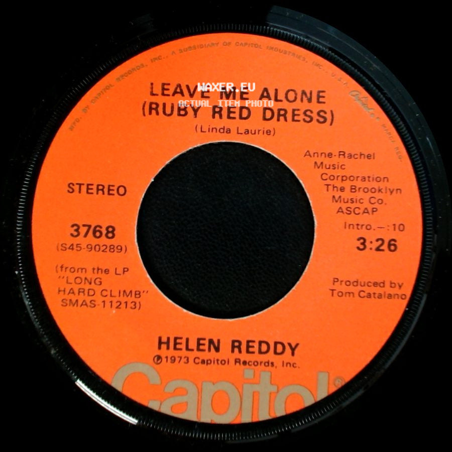 Helen Reddy - The Old Fashioned Way / Leave Me Alone (Ruby Red Dress) side B