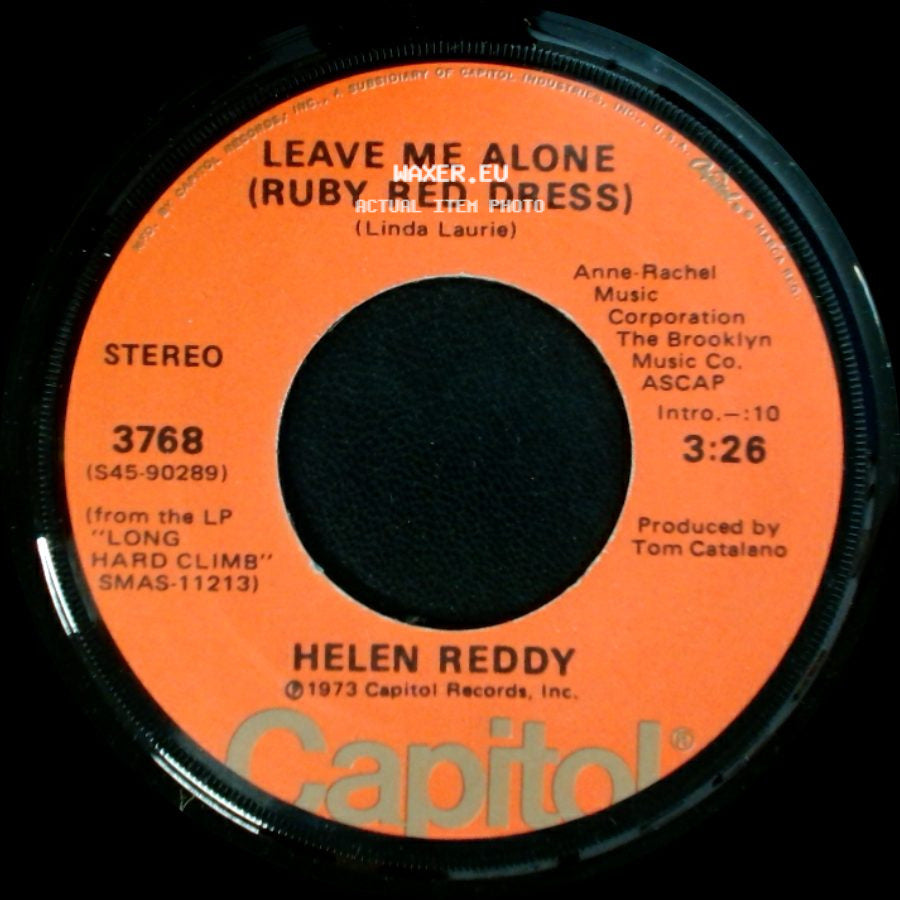 Helen Reddy - The Old Fashioned Way / Leave Me Alone (Ruby Red Dress) side B