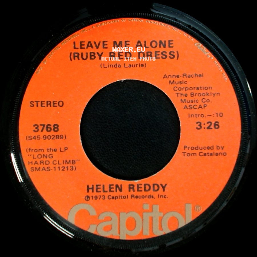 Helen Reddy - The Old Fashioned Way / Leave Me Alone (Ruby Red Dress) side B