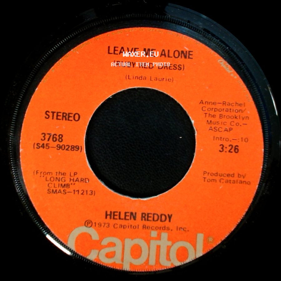 Helen Reddy - The Old Fashioned Way / Leave Me Alone (Ruby Red Dress) side B