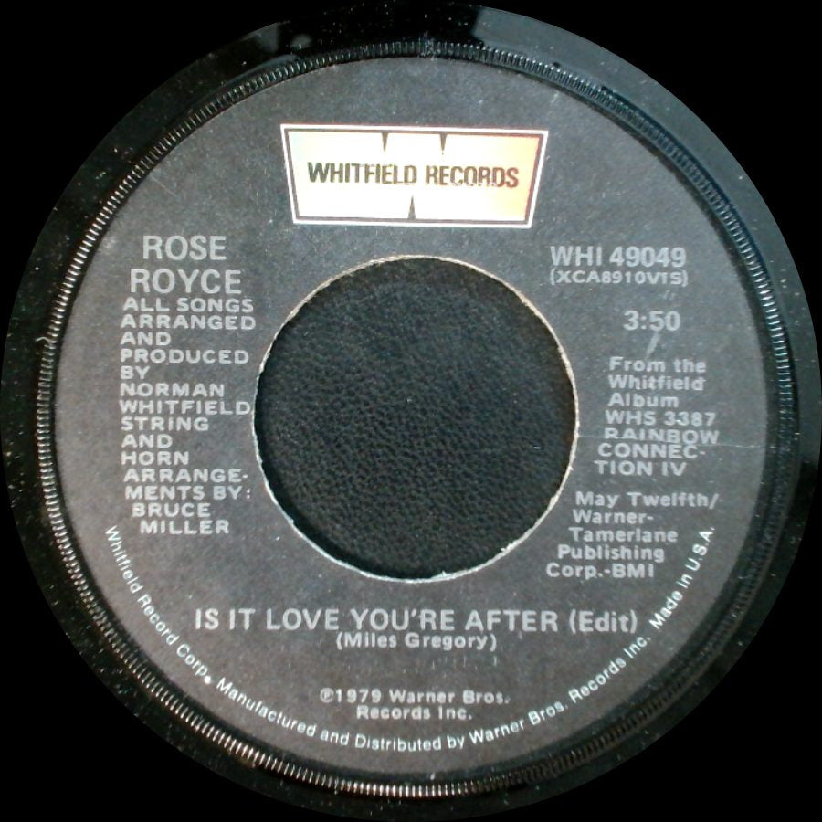 Rose Royce - You Can't Run From Yourself / Is It Love You're After (Edit) side B