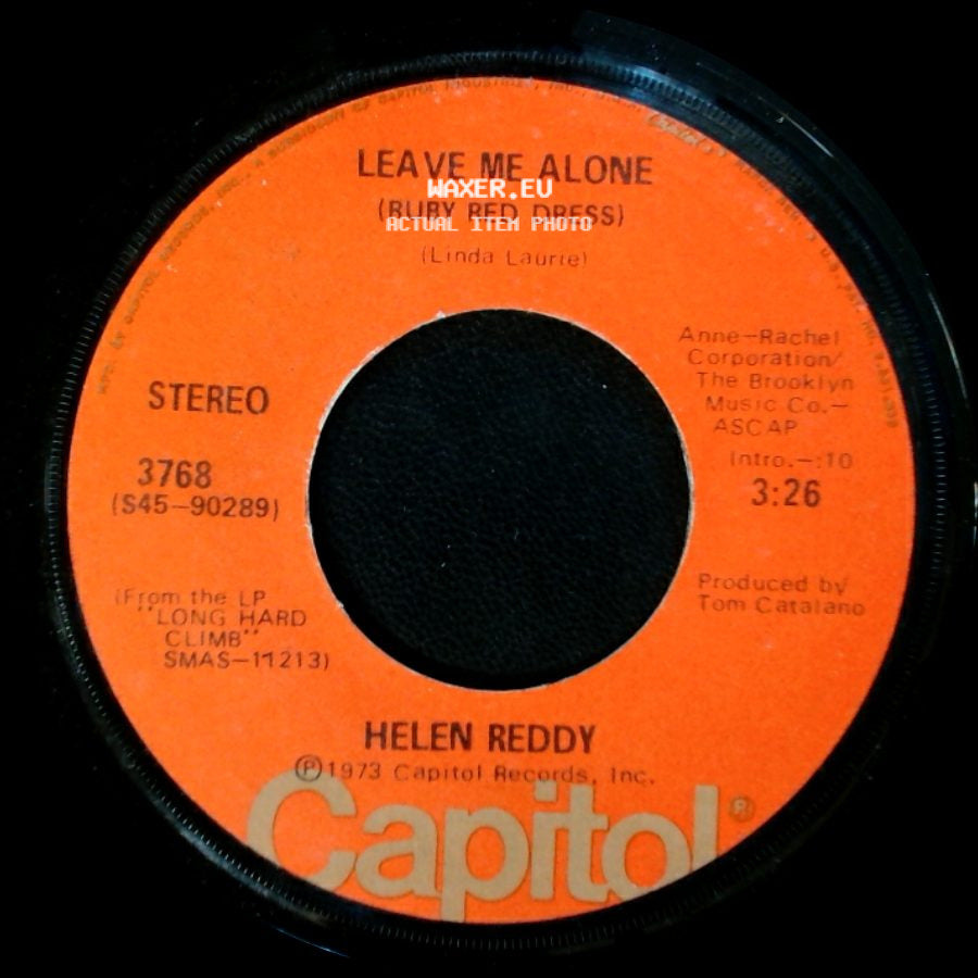 Helen Reddy - The Old Fashioned Way / Leave Me Alone (Ruby Red Dress) side B