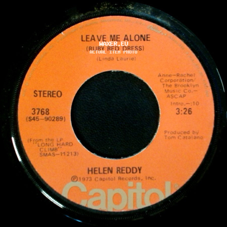Helen Reddy - The Old Fashioned Way / Leave Me Alone (Ruby Red Dress) side B