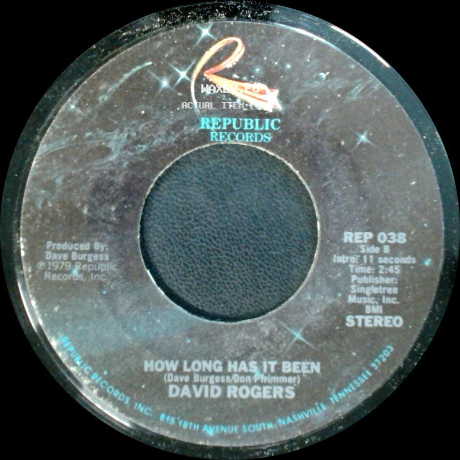 David Rogers - Darlin' / How Long Has It Been side B