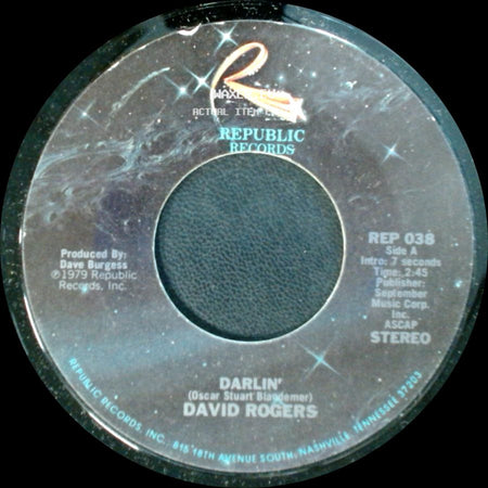 David Rogers - Darlin' / How Long Has It Been side A