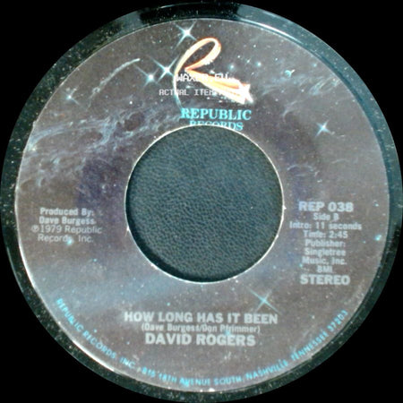 David Rogers - Darlin' / How Long Has It Been side B