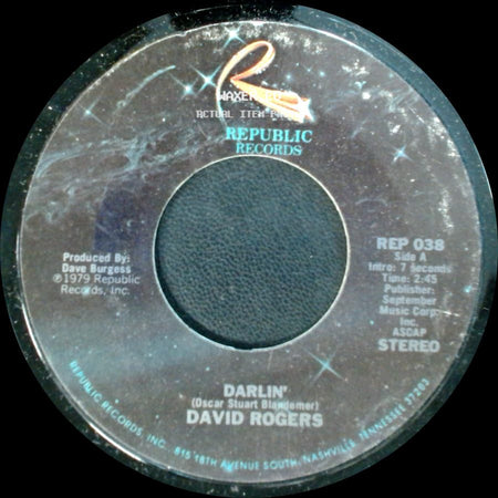 David Rogers - Darlin' / How Long Has It Been side A