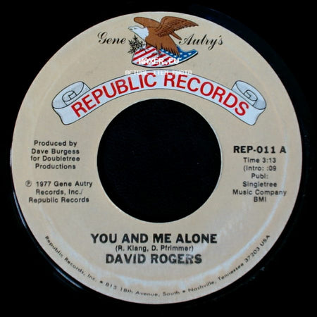 David Rogers - Time For Lovin' / You And Me Alone side B