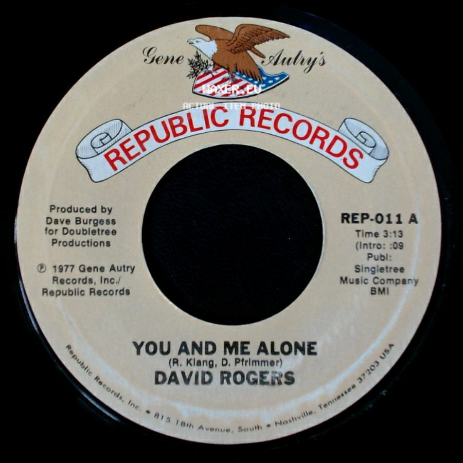 David Rogers - Time For Lovin' / You And Me Alone side B