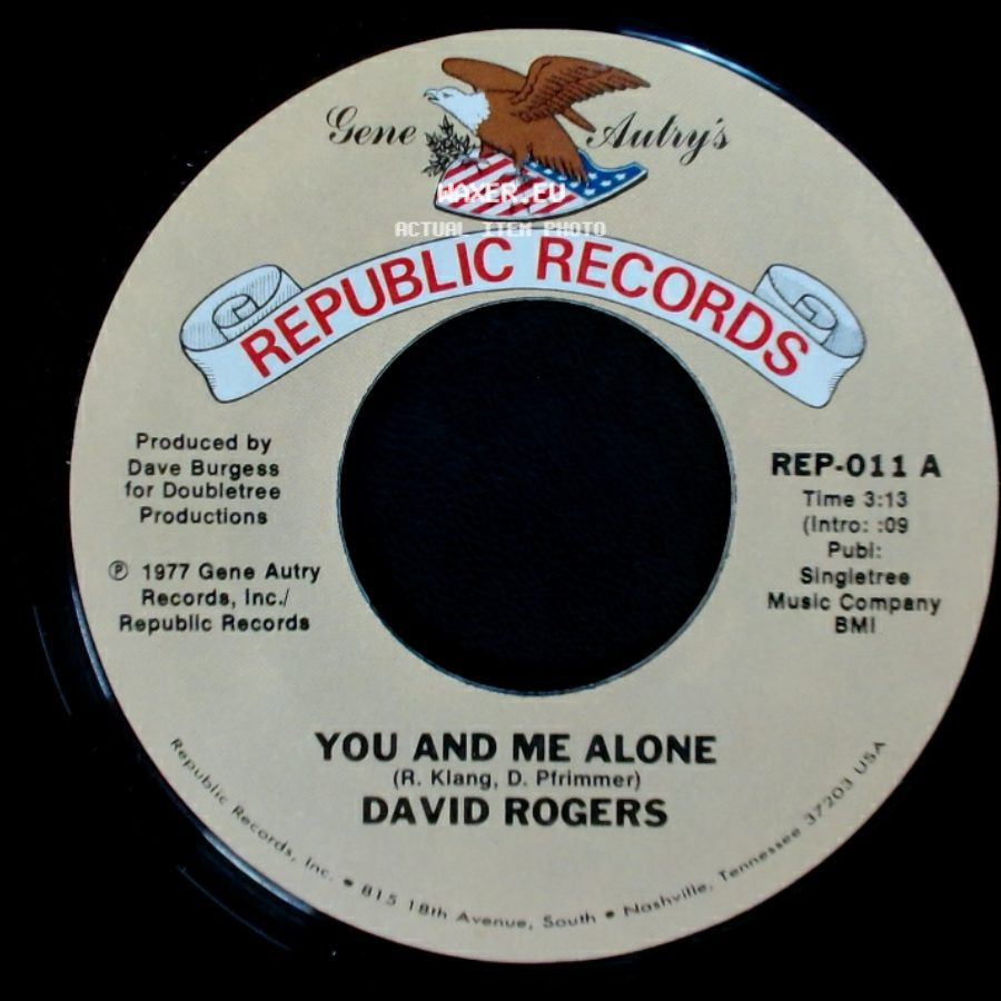 David Rogers - You And Me Alone / Time For Lovin' side A