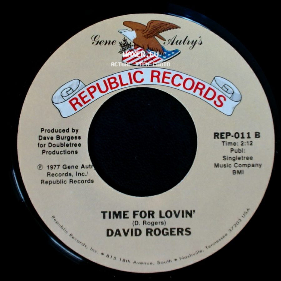 David Rogers - You And Me Alone / Time For Lovin' side B