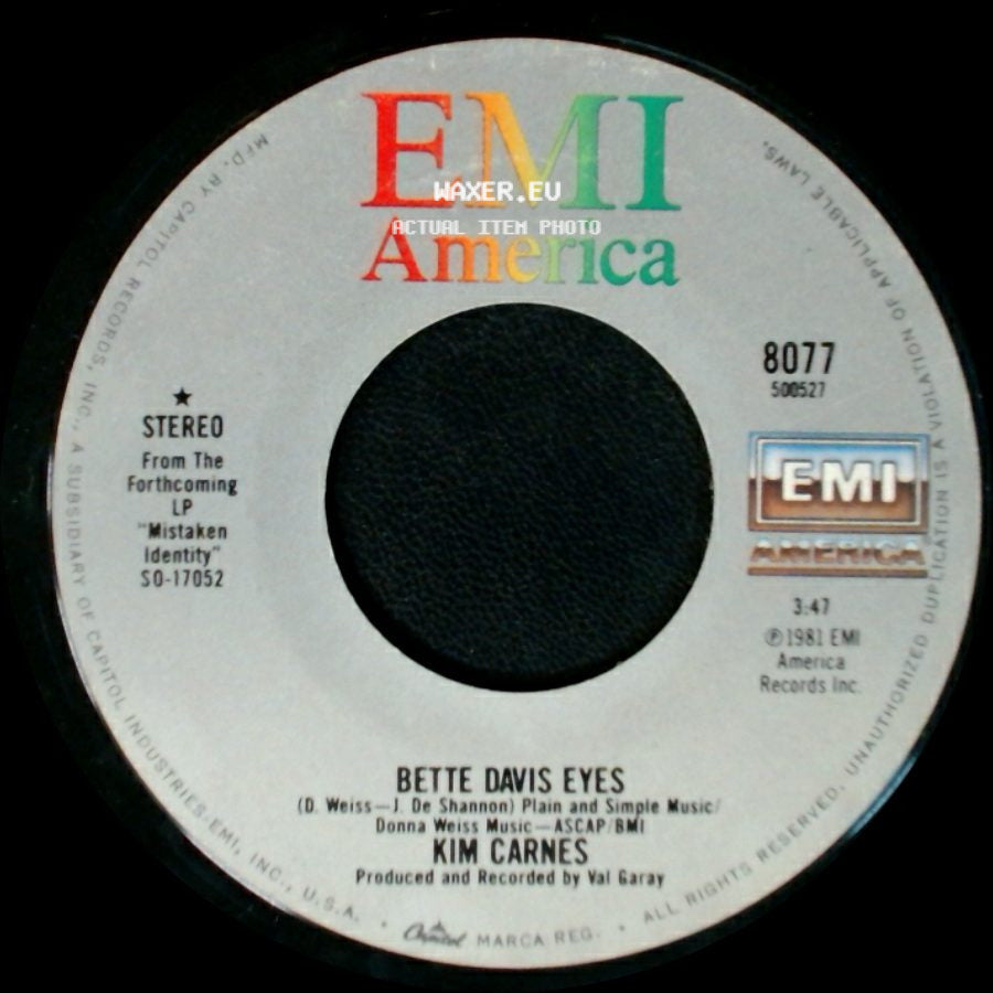 Kim Carnes - Bette Davis Eyes / Miss You Tonite side A